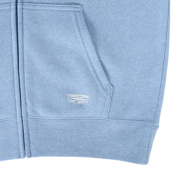 Cadillac Youth Full Zip Hoodie-Pacific Blue